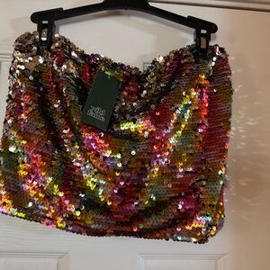 Wild Fable Vibrant Sequin tube top